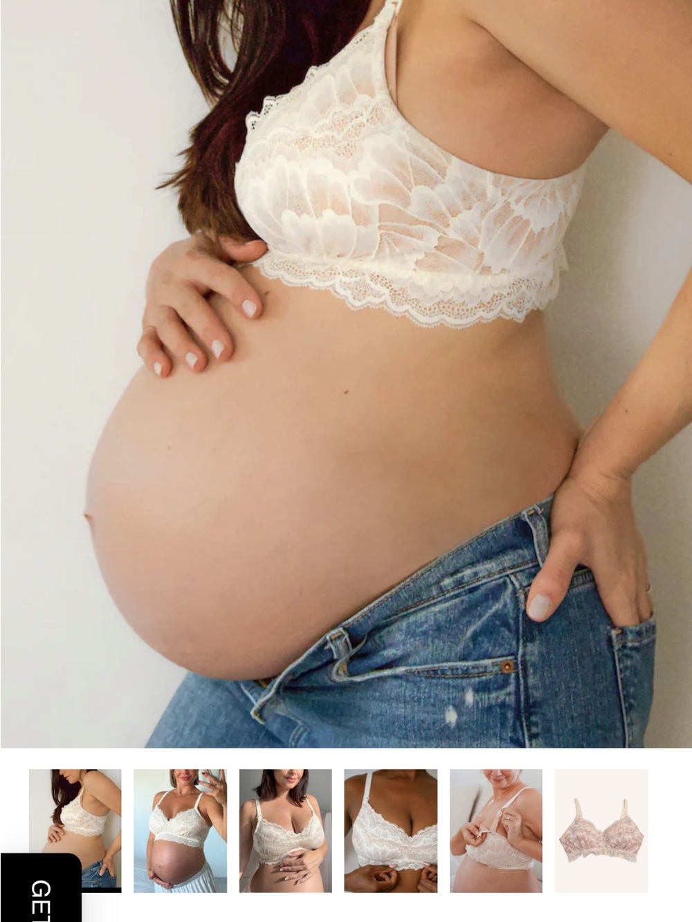 Morrow + Mint Lace Nursing Bralette in Nude — Women Intimates & Sleepwear